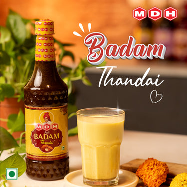 MDH - Asli Badam Thandai Dry Fruit Syrup 750ml | Refreshing Drink For Summer (Mix With Milk Only)